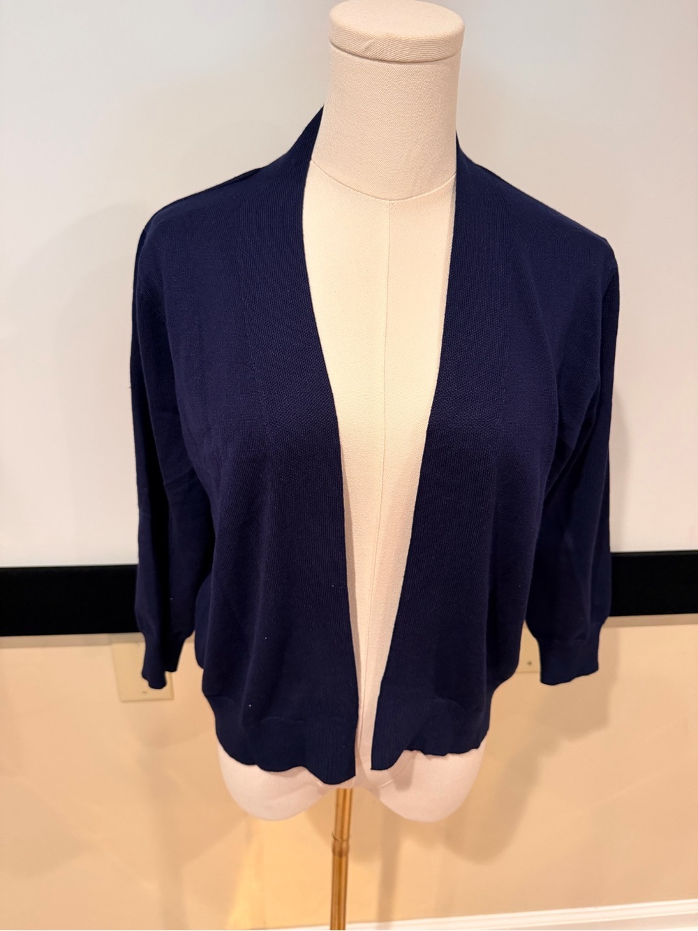 Women’s Open-Front Navy Sweater Cardigan